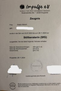 Zeugnis Stillberaterin