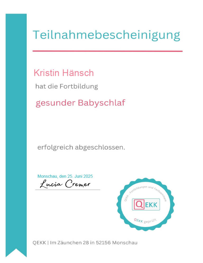 Fortbildung 'Gesunder Babyschlaf' - 25.06.2025